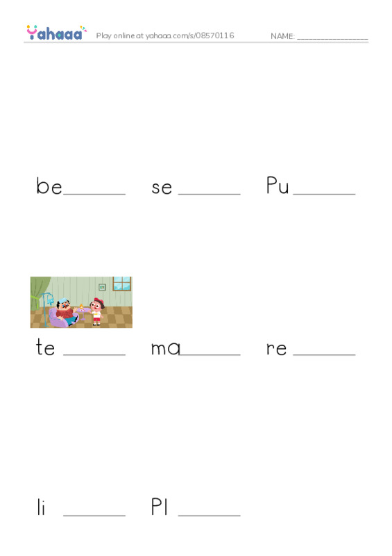 RAZ Vocabulary O: Meeting Father in Plymouth PDF worksheet to fill in words gaps