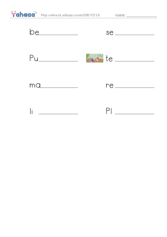 RAZ Vocabulary O: Meeting Father in Plymouth PDF worksheet writing row