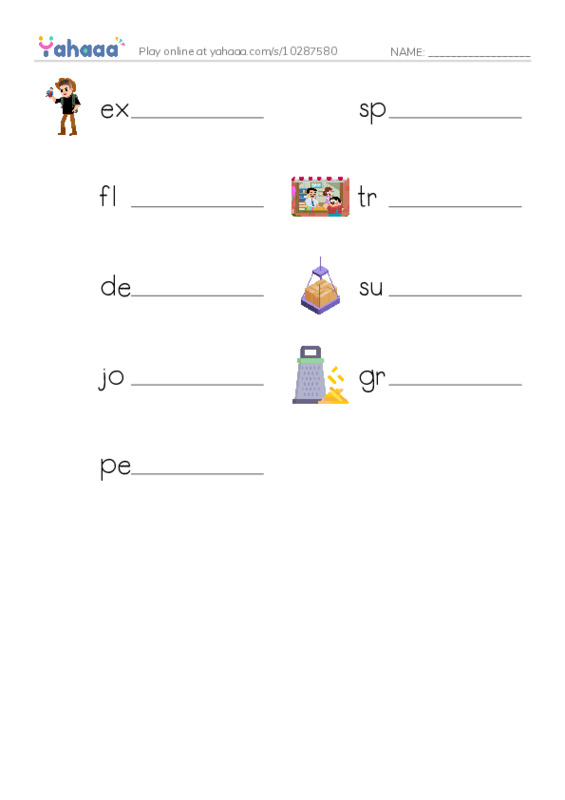 RAZ Vocabulary O: Pepper The King of Spices PDF worksheet writing row