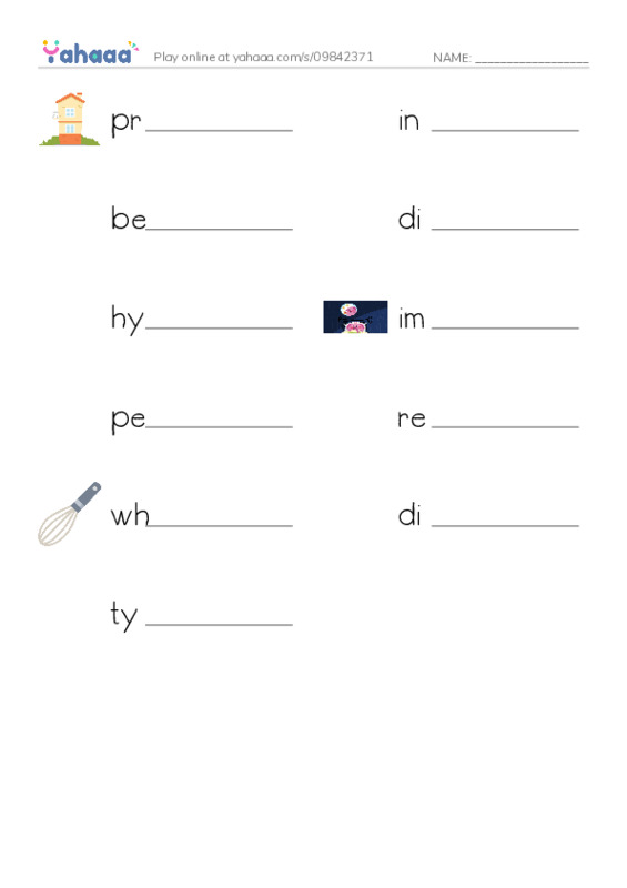 RAZ Vocabulary O: The Shadow People PDF worksheet writing row