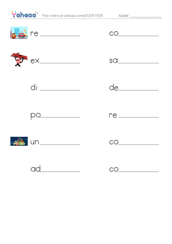 RAZ Vocabulary Q: Eleventeen PDF worksheet writing row