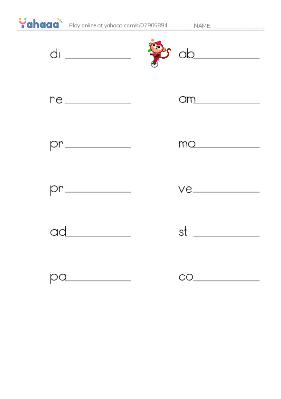 RAZ Vocabulary Z: Adaptive Athletes PDF worksheet writing row