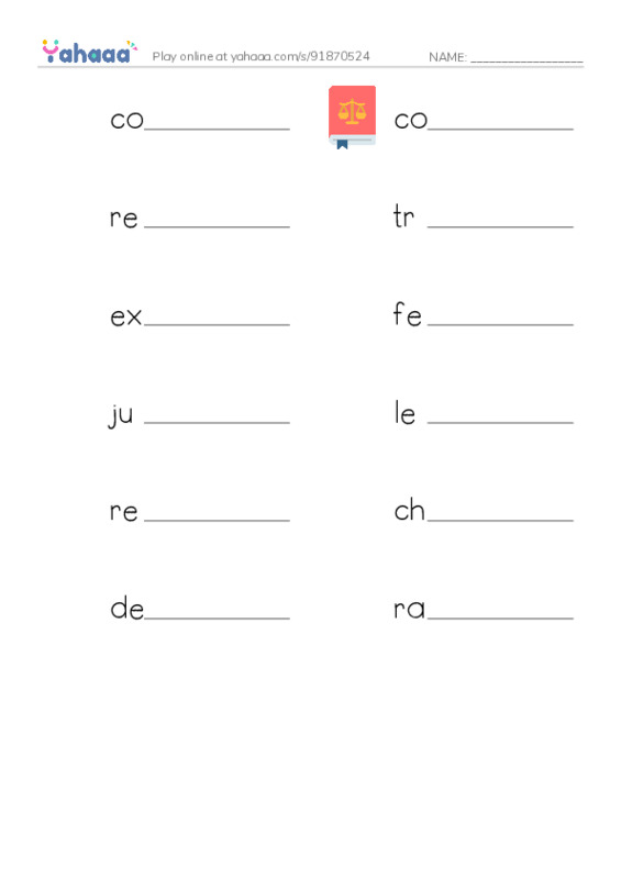 RAZ Vocabulary Z: Building a Nation PDF worksheet writing row