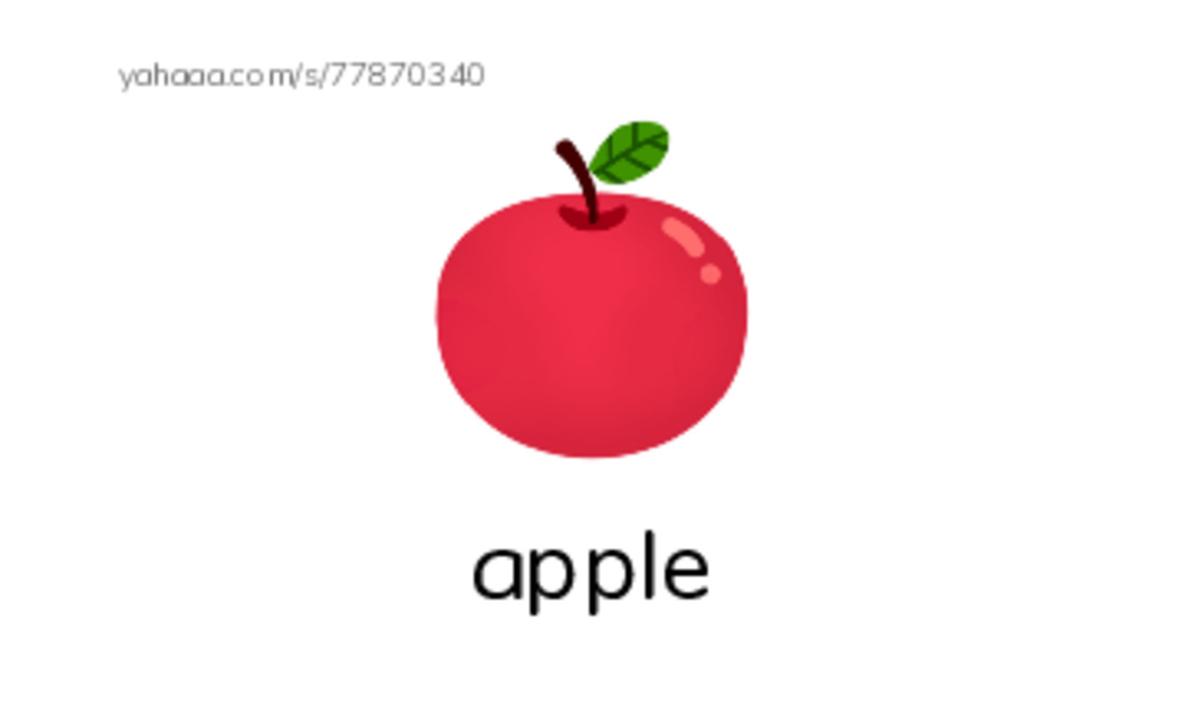 Common fruits PDF index cards with images