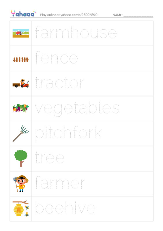 Farm PDF one column image words