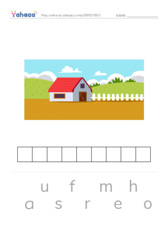 Farm PDF word puzzles worksheet