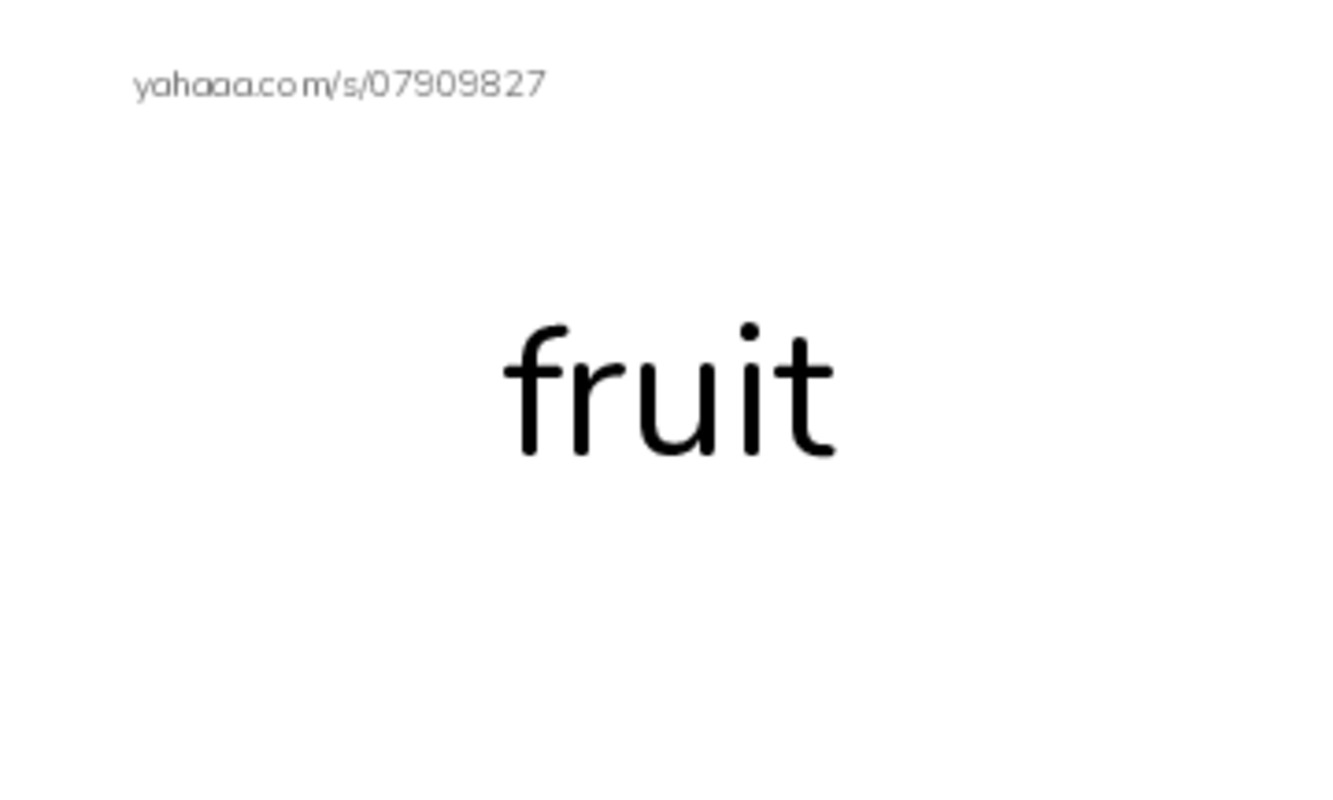 Fruits PDF index cards word only