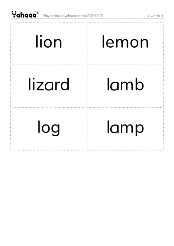 L words 1 PDF two columns flashcards