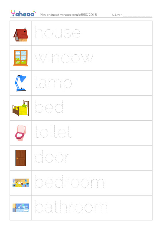 My home PDF one column image words