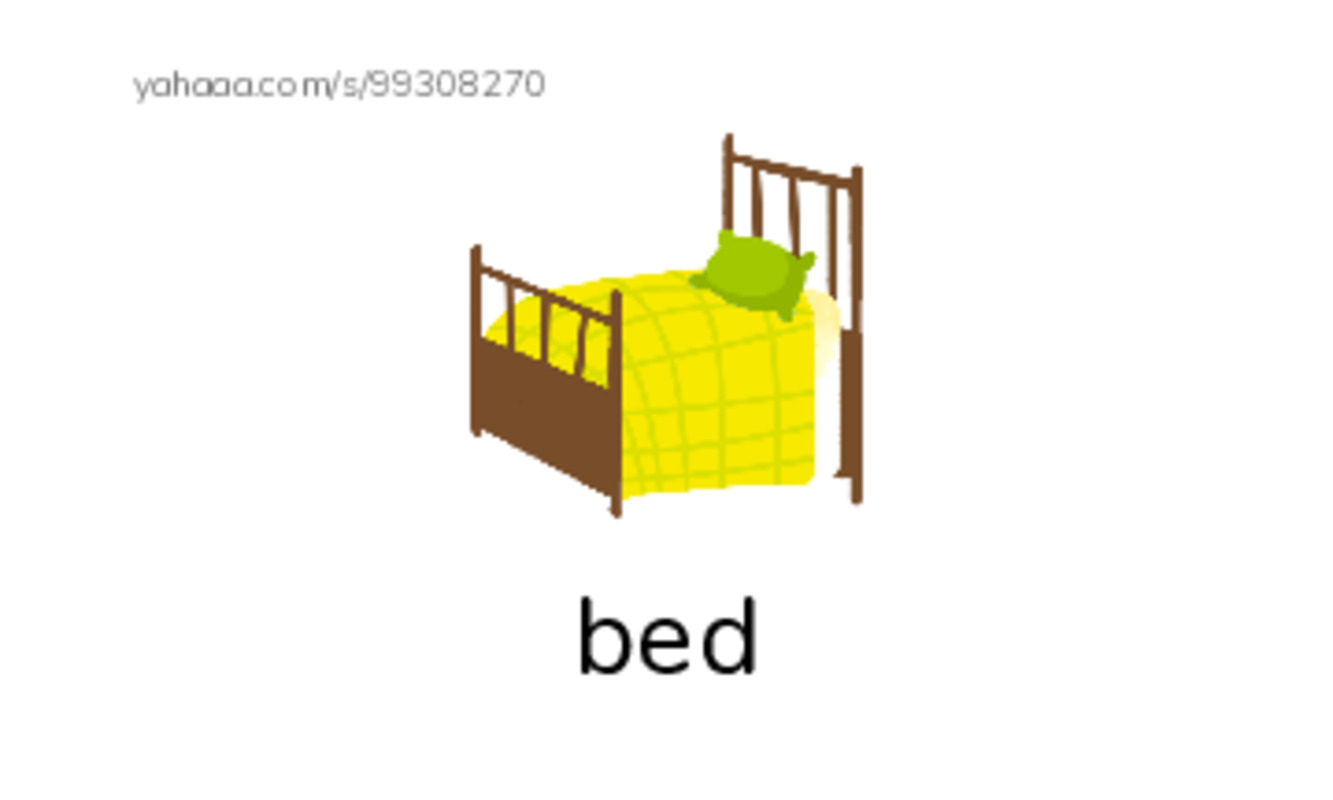 In the Bedroom PDF index cards with images