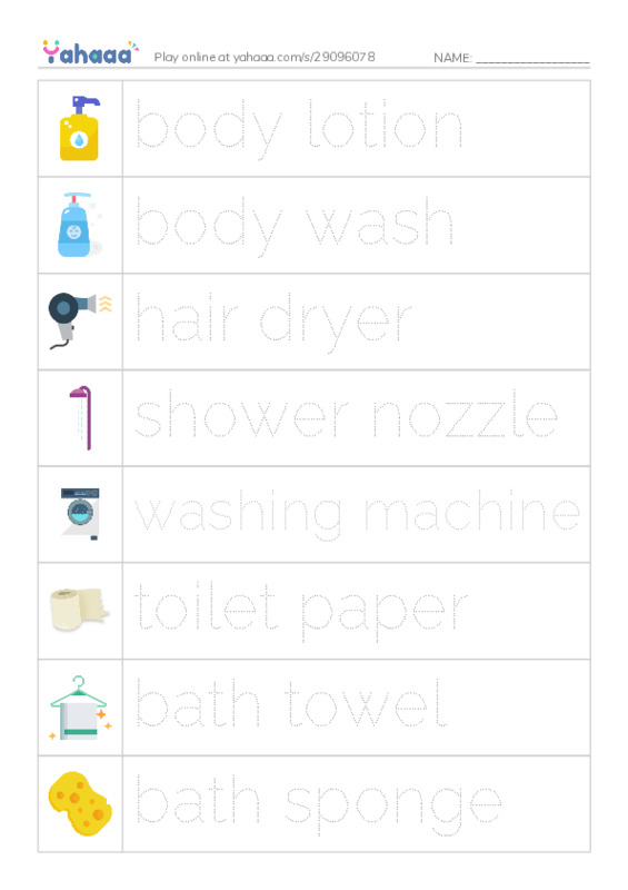 Having a Bath PDF one column image words