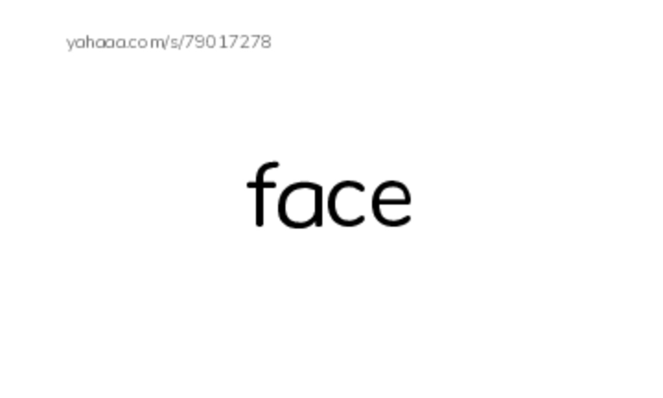 My Face PDF index cards word only