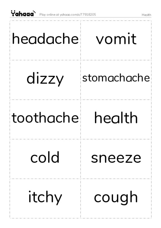 Health PDF two columns flashcards