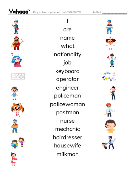 New Concept English Lesson 7-8 PDF three columns match words