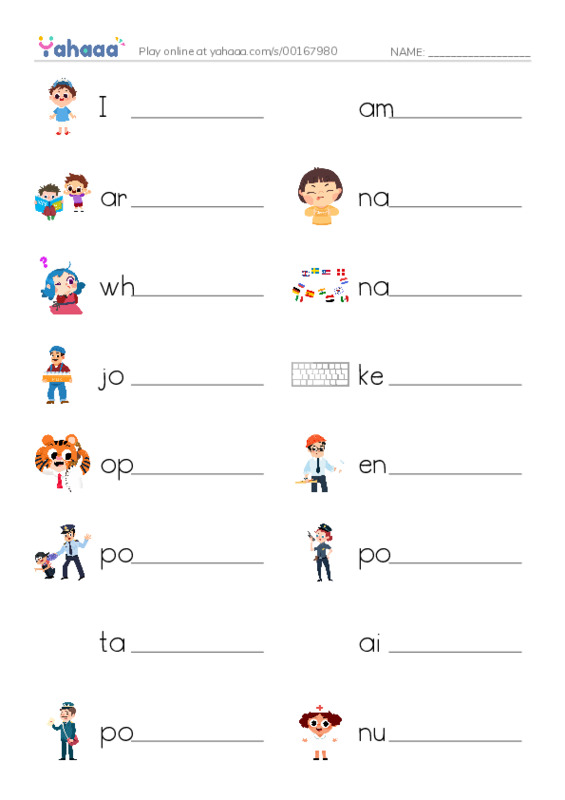 New Concept English Lesson 7-8 PDF worksheet writing row