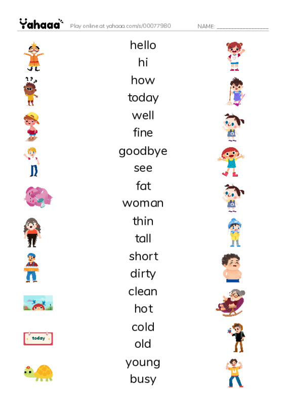 New Concept English Lesson 9-10 PDF three columns match words