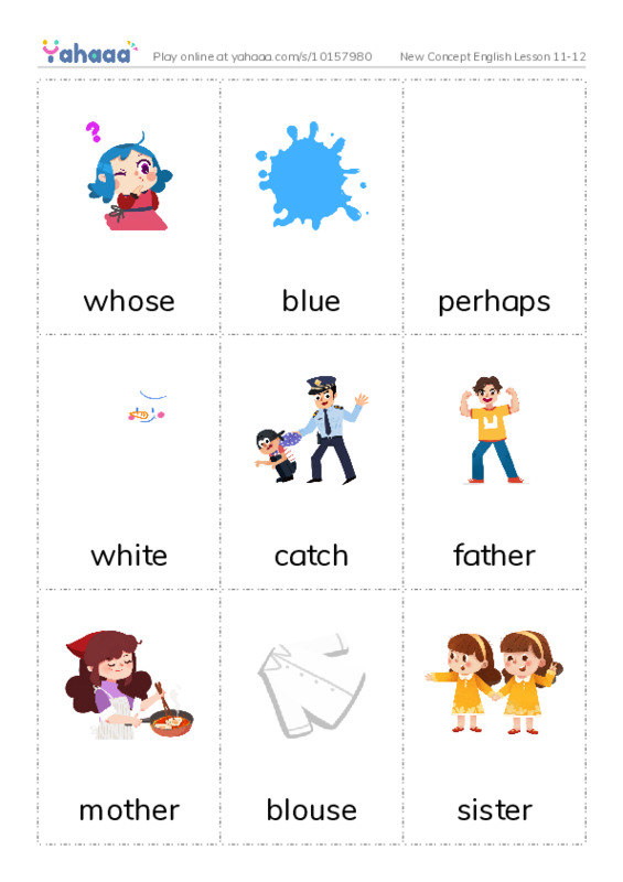 New Concept English Lesson 11-12 PDF flaschards with images