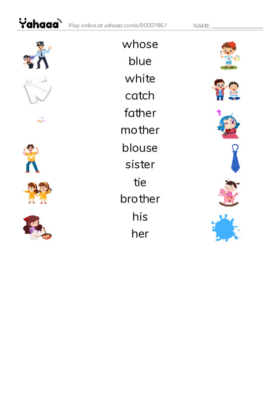 New Concept English Lesson 11-12 PDF three columns match words