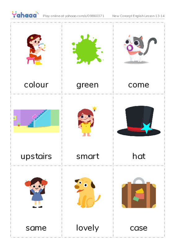 New Concept English Lesson 13-14 PDF flaschards with images