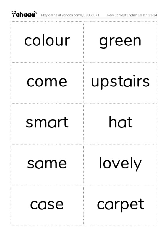 New Concept English Lesson 13-14 PDF two columns flashcards