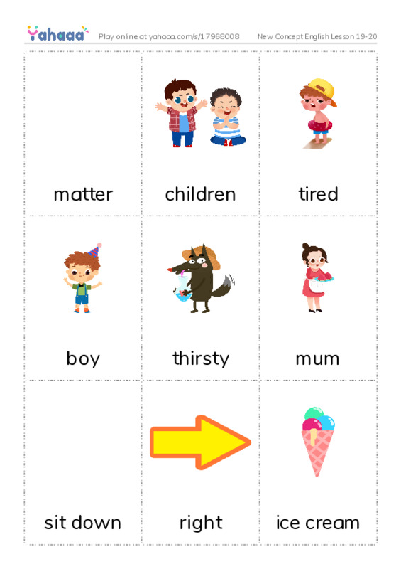 New Concept English Lesson 19-20 PDF flaschards with images