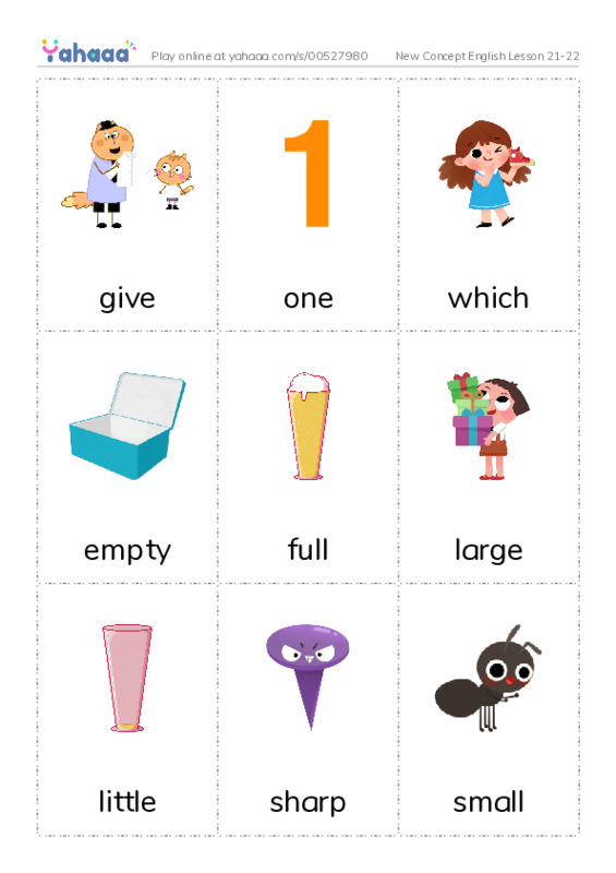 New Concept English Lesson 21-22 PDF flaschards with images