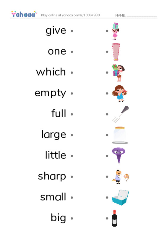 New Concept English Lesson 21-22 PDF link match words worksheet