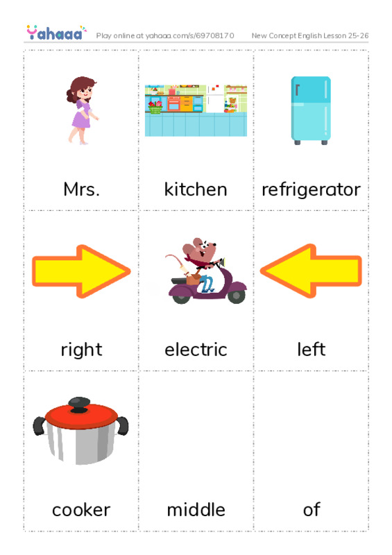 New Concept English Lesson 25-26 PDF flaschards with images