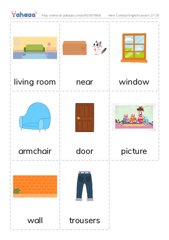 New Concept English Lesson 27-28 PDF flaschards with images