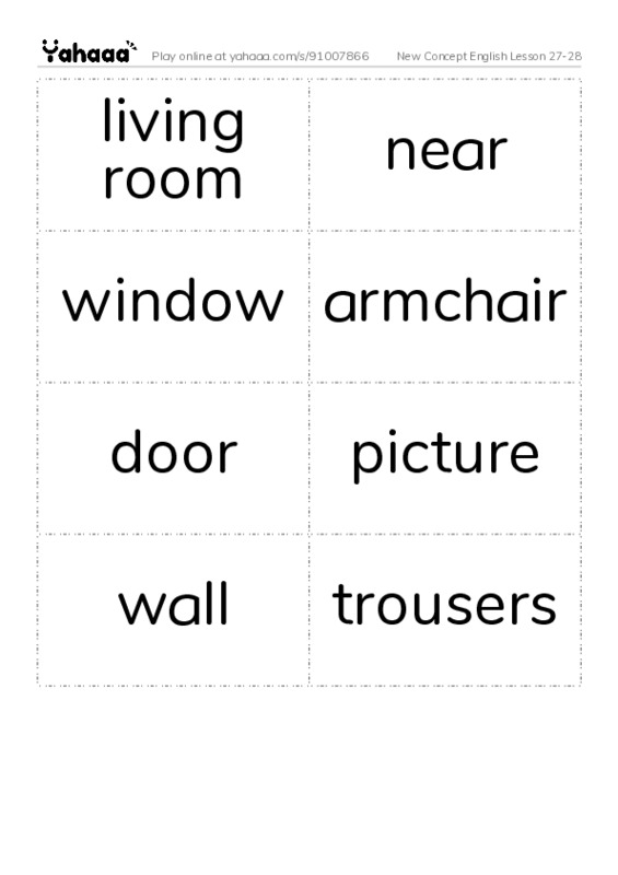 New Concept English Lesson 27-28 PDF two columns flashcards