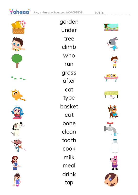 New Concept English Lesson 31-32 PDF three columns match words