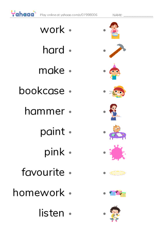 New Concept English Lesson 37-38 PDF link match words worksheet