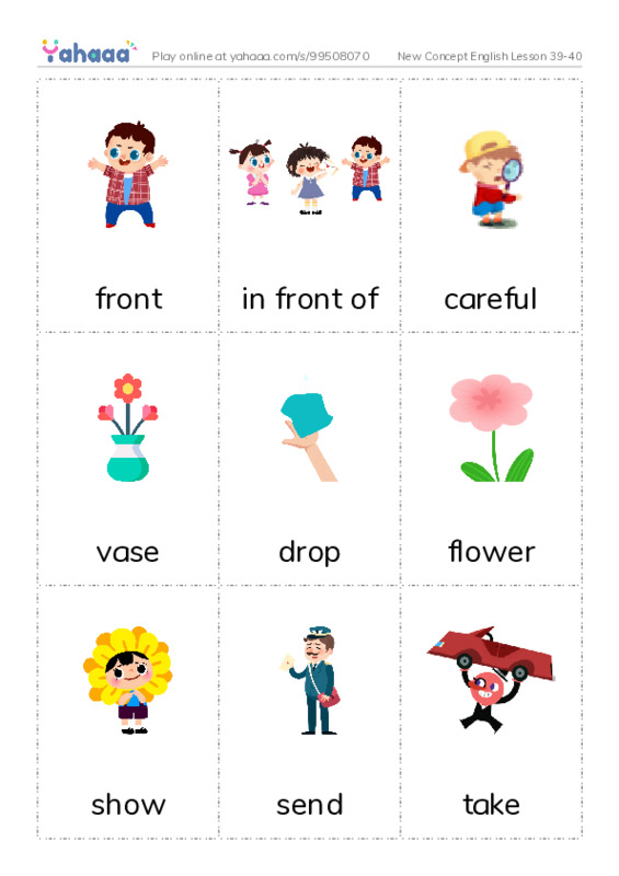 New Concept English Lesson 39-40 PDF flaschards with images