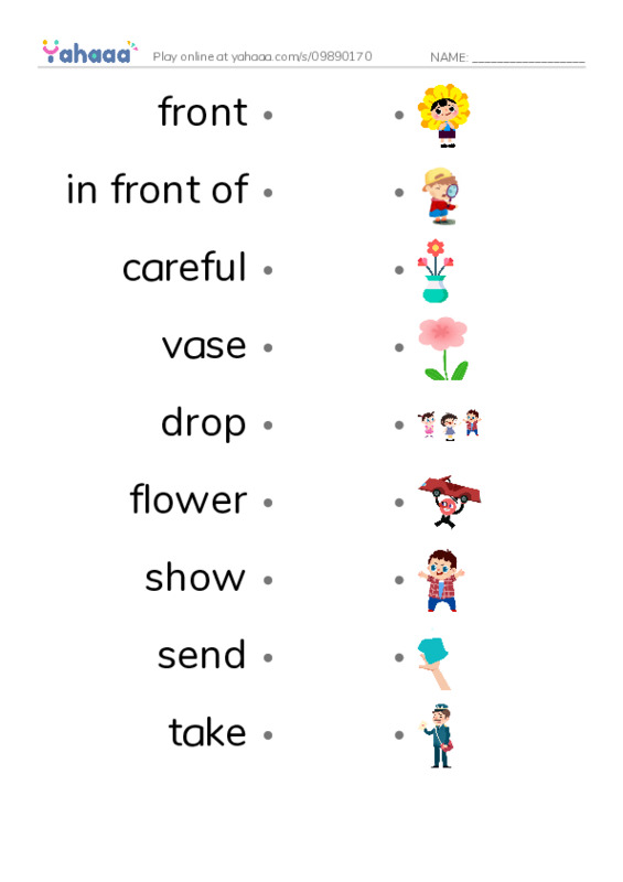 New Concept English Lesson 39-40 PDF link match words worksheet