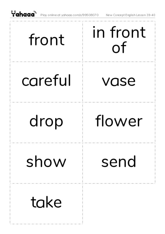 New Concept English Lesson 39-40 PDF two columns flashcards