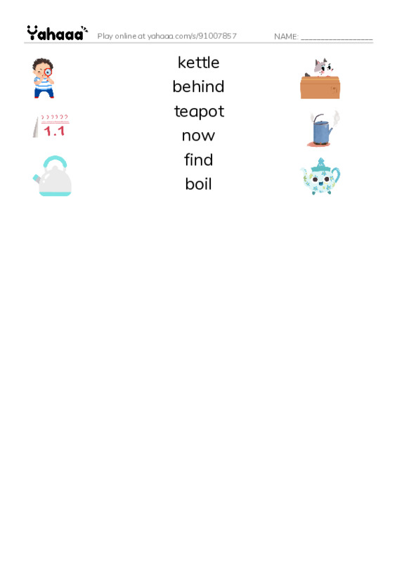 New Concept English Lesson 43-44 PDF three columns match words