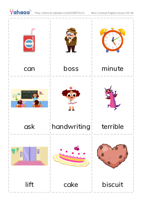 New Concept English Lesson 45-46 PDF flaschards with images