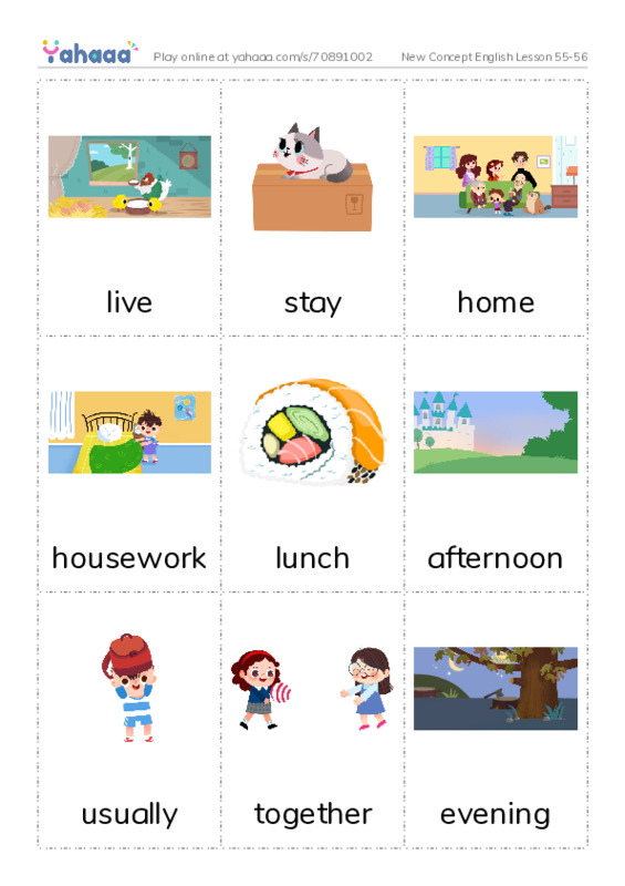 New Concept English Lesson 55-56 PDF flaschards with images