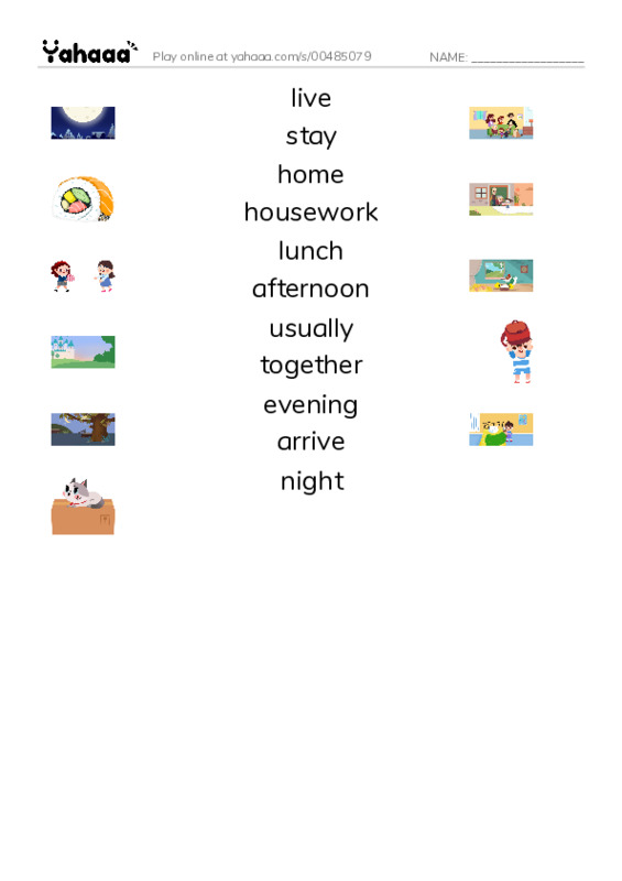 New Concept English Lesson 55-56 PDF three columns match words