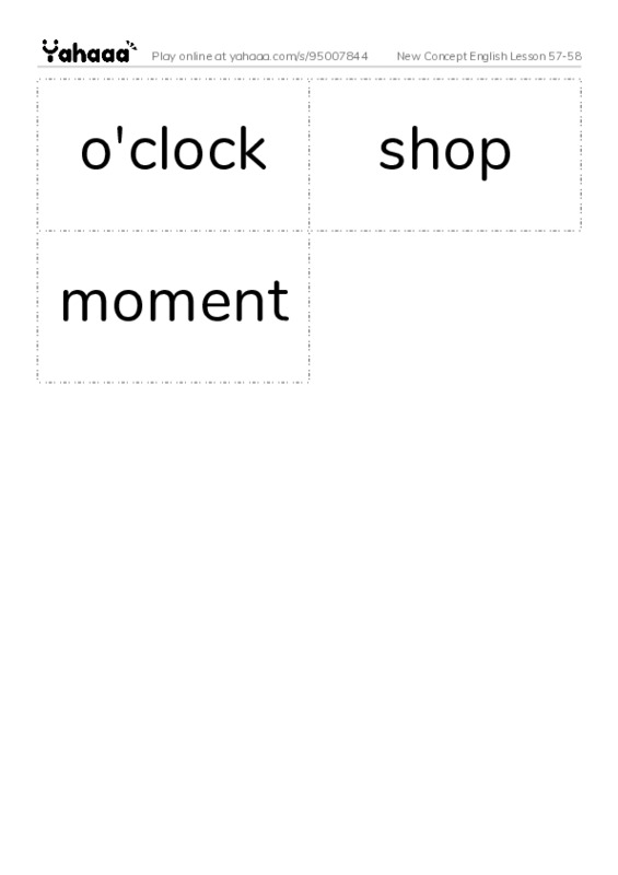 New Concept English Lesson 57-58 PDF two columns flashcards