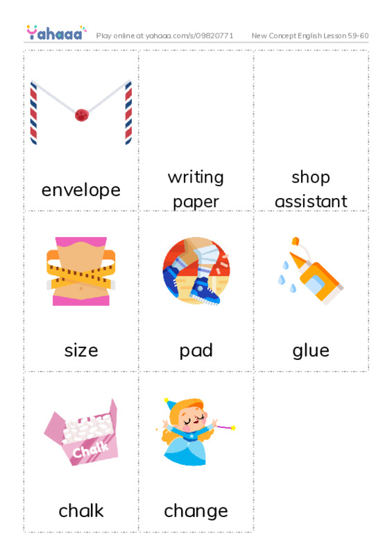 New Concept English Lesson 59-60 PDF flaschards with images