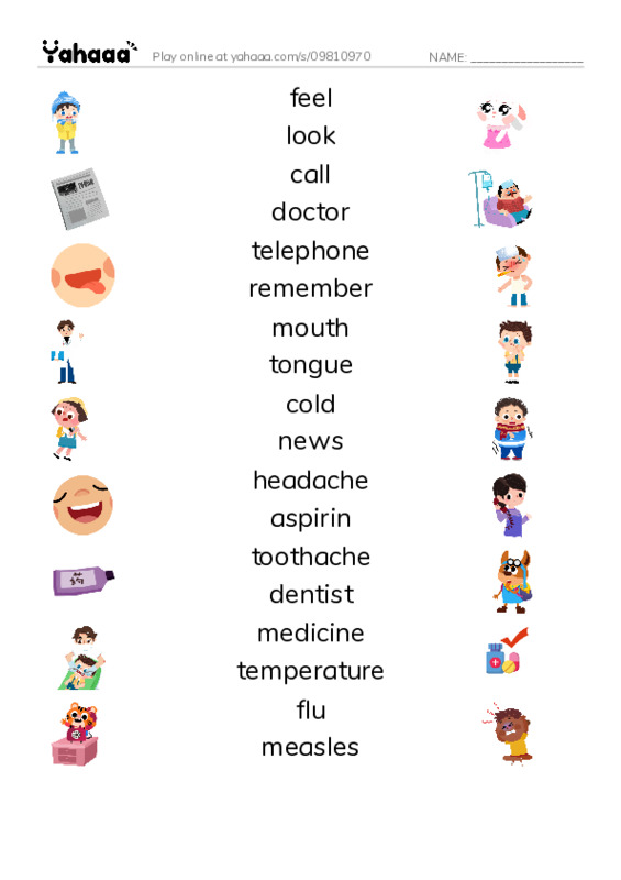 New Concept English Lesson 61-62 PDF three columns match words