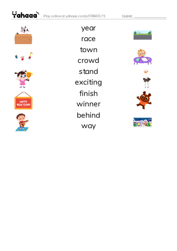 New Concept English Lesson 69-70 PDF three columns match words