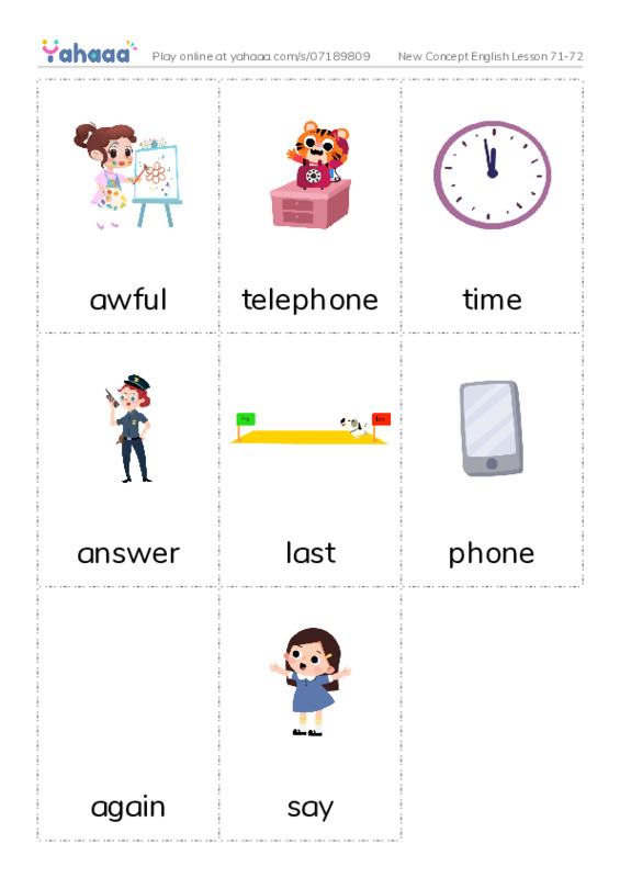 New Concept English Lesson 71-72 PDF flaschards with images
