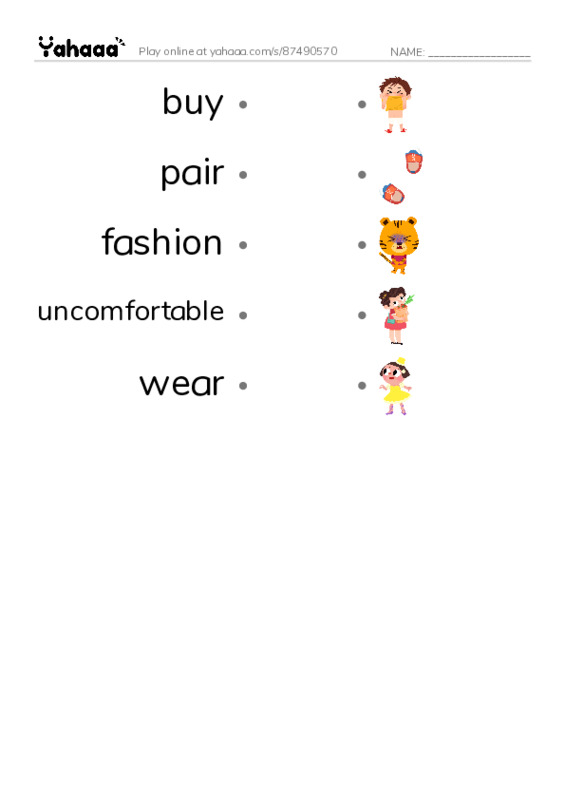 New Concept English Lesson 75-76 PDF link match words worksheet