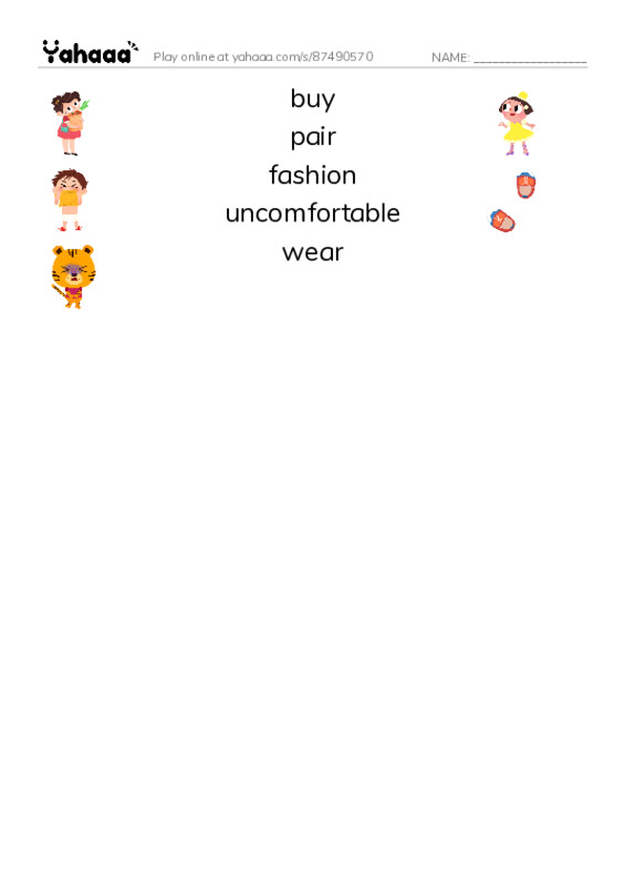New Concept English Lesson 75-76 PDF three columns match words