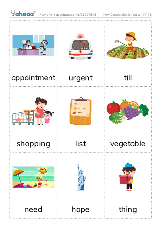 New Concept English Lesson 77-78 PDF flaschards with images