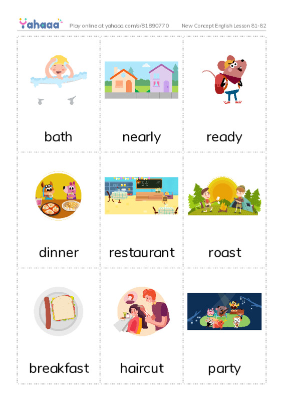 New Concept English Lesson 81-82 PDF flaschards with images