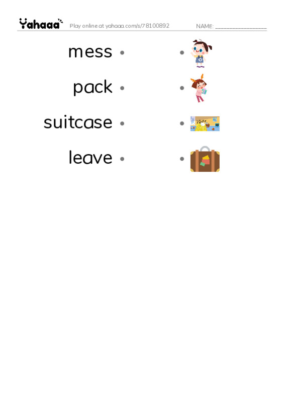 New Concept English Lesson 83-84 PDF link match words worksheet