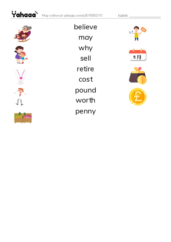 New Concept English Lesson 89-90 PDF three columns match words